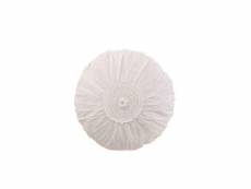 Paris prix - coussin rond en coton "dentelle" 40cm blanc