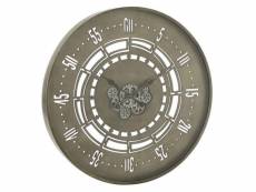 Paris prix - horloge murale "engrenage secondes" 90cm cuivre