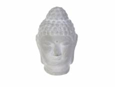 Paris prix - statuette déco "tête de bouddha" 12cm gris