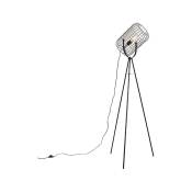 QAZQA blissvefa - Lampe de table trépied/tripode - 1 lumière - H 160 cm - Noir - Rustique - éclairage intérieur - Salon I Chambre - Noir