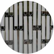 Rideau de porte en polyéthylène beige et acier Campos 90x210 cm - Beige