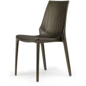 Scab Design - Chaise tressée style rotin design - lucrezia - Bronze