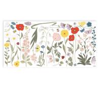 Stickers fleurs sauvages en vinyle mat Multicolore 64 x 130 cm