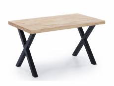 Table à manger x-loft, chêne massif, 140x80x76cm