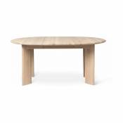 Table à rallonge en bois blanc huilé Bevel - Ferm