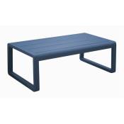 Table basse rectangulaire Antonino en aluminium - bleu