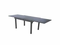 Table de jardin extensible 10 personnes piazza - l. 135/270 cm - noir graphite