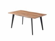 Table extensible pour 6 à 8 personnes effet bois - l.150 à 210 cm