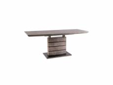 Table leonardo - l 140 x l 80 x h 76 cm - gris