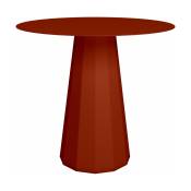 Table ronde en acier mat terracotta 80 cm Ankara -