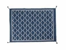 Tapis moderne toronto, style kilim, 100% coton, bleu, 180x120cm 8052773472432