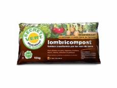 Terreau lombricompost régénérant 10kg - régénère, améliore les sols fatigués, pour plantes, fleurs, légumes, fruitiers, arbres, pelouse - secret vert