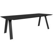 Toronto table de jardin 100x220cm non bois noir.
