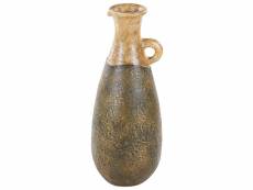 Vase décoratif en terre cuite 50 cm vert et doré maroneja 373164