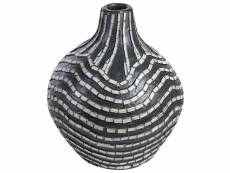 Vase décoratif noir et blanc 35 cm kualu 371318