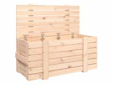 Vidaxl boîte de rangement 91x40,5x42 cm bois massif de pin