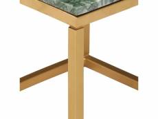 Vidaxl table basse vert 40x40x35 cm pierre véritable et texture marbre 286437