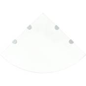 Vidaxl - tagère de coin et supports chromés Verre transparent 45x45 cm