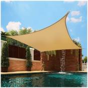Voile quadrangulaire voile parasol en tissu Oxford voile parasol extérieur imperméable à l'eau protection solaire uv