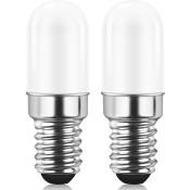 Ampoule led E14 pour Réfrigérateur, 2W équivalent à 15W, Blanc Chaud 3000K, Ampoule pour Frigo, Lampe de Sel, Machine a Coudre, Non variable, Lot de 2