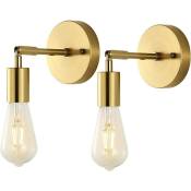 Aorsher - Brushed Brass Bathroom Wall Sconce Set of