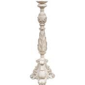 Biscottini - chandelier en bois à finition blanche