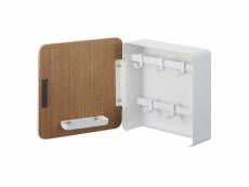 Boîte à clés magnétique rin key box blanc et marron