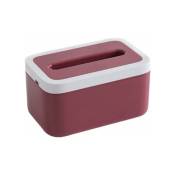 Boîte à serviettes boîte à mouchoirs avec veilleuse ménage amovible boîte à mouchoirs boîte de rangement Table à manger boîte à mouchoirs,Rouge