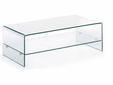 Burano c536c07 table basse110x55cm verre transparentavec