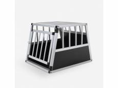 Caisse de transport pour chiens cage rigide en aluminium 54x69x50cm skaut m
