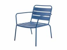 Chaise acier bleu indigo - tiputa - l 64 x l 71 x h