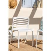 Chaise de jardin empilable Mauz Sklum Blanc - Blanc