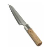 Couteau d'office en acier et bois de cerisier naturel