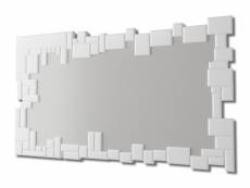 Dekoarte e077 - miroirs muraux modernes | grands miroirs rectangulaires blanc | 1 pièce 120x70cm E077