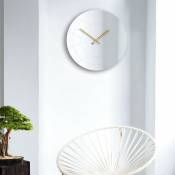 Designobject - Horloge miroir murale design moderne ronde dorée Elegance