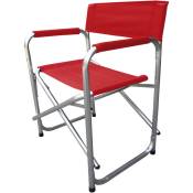 Direction de la chaise de camping en aluminium et en polyester d'Oxford Red - Red