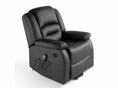 Eco-de fauteuil de massage relaxant avec fonction chauffante. 9 programmes 5 intensités 8 moteur. Similicuir haute qualité. Eco-8198 (noir) ECO-8198 N