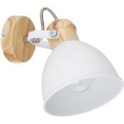 Etc-shop - Applique bois optique design spot spot lampe lampe blanc orientable salon éclairage dans un ensemble comprenant des ampoules led