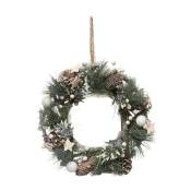 Feeric Christmas - Couronne de Noël en Bois avec Branches et Déco Cocon Nature D 32 cm