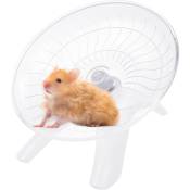 Fortuneville - Roue de hamster en plastique, jouet de roue de sport de soucoupe volante pour hamster de 7 pouces, rotateur silencieux de hamster