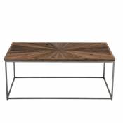 HELLIN Table basse en bois et métal - SHINE