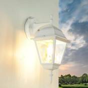 Lampe murale d'extérieur tirol blanche au design rétro de style campagnard E27 H:35 cm - Blanc - Blanc