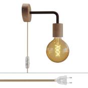 Lampe Spostaluce en bois avec extension courbée Sans