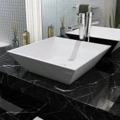 Lavabo à poser Lavabo Vasque salle de bain / carrée Céramique Blanc 41,5 x 41,5 x 12 cm