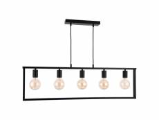 [lux.pro]® suspension décorative avec 5 supports - lampe design - noir