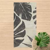 Micasia - Tapis en vinyle - Palm Leaves Light Grey