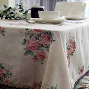 Nappe de DéCoration en Lin Floral Vintage Pour Table