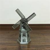 Objet décoratif en forme de moulin à vent hollandais, Art Décoration, Artisanat Décoration de La Maison Figurine Décoration (13cm en hauteur )