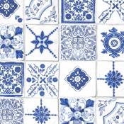 Papier peint cuisine faïence marocaine - Bleu - 10