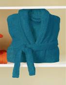 Peignoir de bain uni et coloré - Turquoise - XL